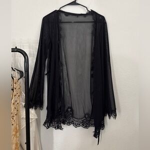 Sheer lace cover up lace trip cover up sheer cardigan whimsygoth cover up